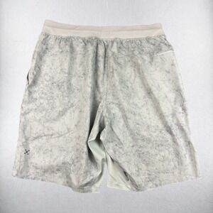 Lululemon T.H.E. Short Mens Large Gray Marble Print Athletic Gym Running LM7AGCS